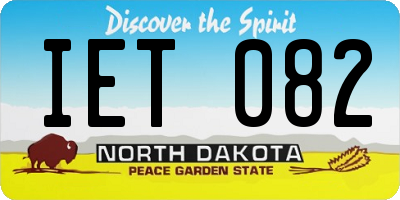 ND license plate IET082