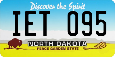 ND license plate IET095