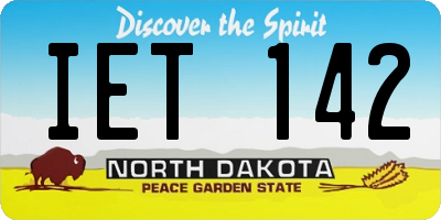 ND license plate IET142