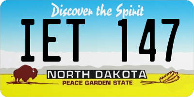 ND license plate IET147