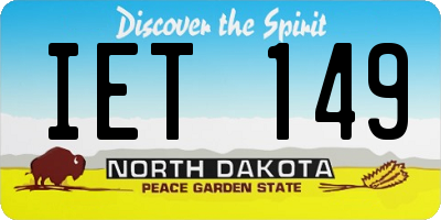 ND license plate IET149