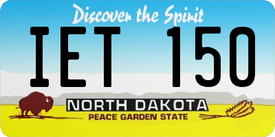 ND license plate IET150