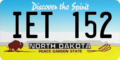 ND license plate IET152