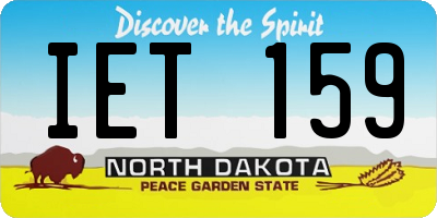 ND license plate IET159