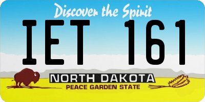 ND license plate IET161