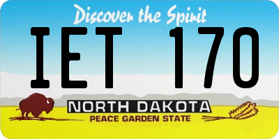 ND license plate IET170