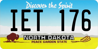 ND license plate IET176