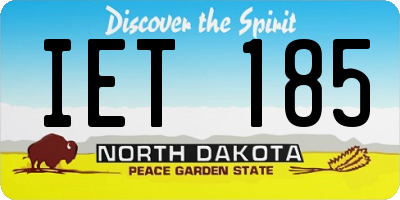 ND license plate IET185