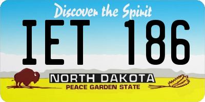 ND license plate IET186