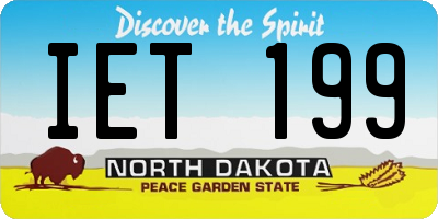 ND license plate IET199