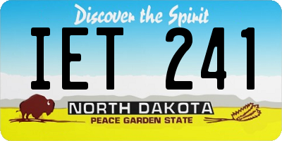 ND license plate IET241