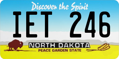 ND license plate IET246