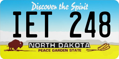ND license plate IET248
