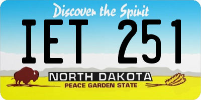 ND license plate IET251