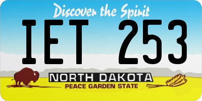 ND license plate IET253
