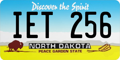 ND license plate IET256