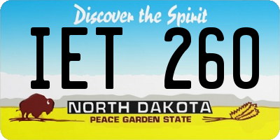 ND license plate IET260