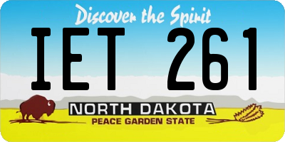 ND license plate IET261