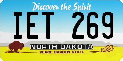 ND license plate IET269