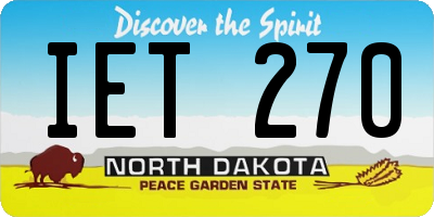 ND license plate IET270