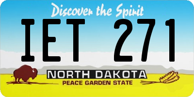 ND license plate IET271