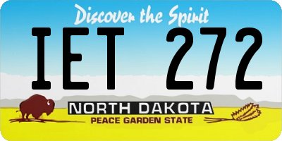 ND license plate IET272