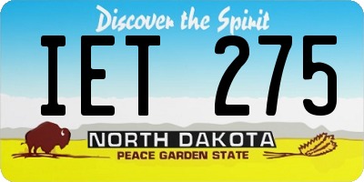 ND license plate IET275