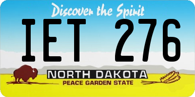 ND license plate IET276