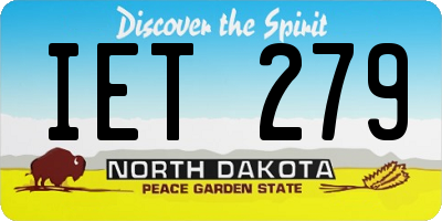 ND license plate IET279
