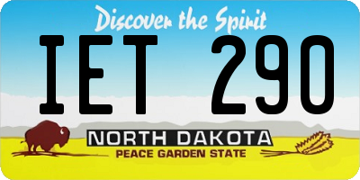 ND license plate IET290