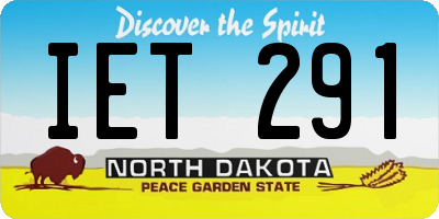 ND license plate IET291