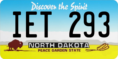 ND license plate IET293