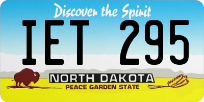 ND license plate IET295