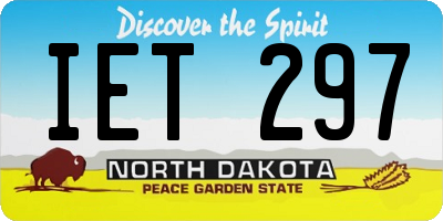 ND license plate IET297