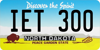 ND license plate IET300