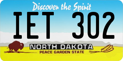ND license plate IET302
