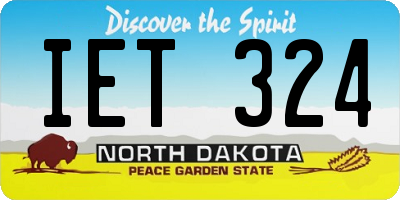 ND license plate IET324