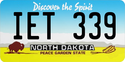 ND license plate IET339