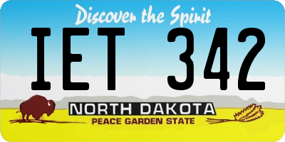 ND license plate IET342