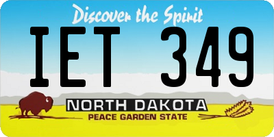 ND license plate IET349