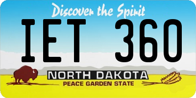 ND license plate IET360