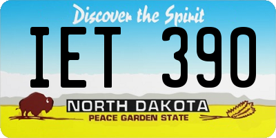 ND license plate IET390