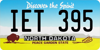 ND license plate IET395