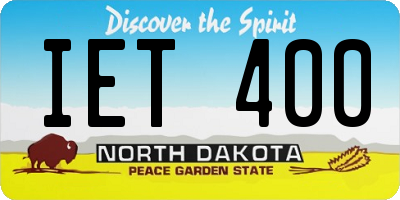 ND license plate IET400