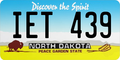 ND license plate IET439