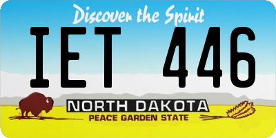 ND license plate IET446