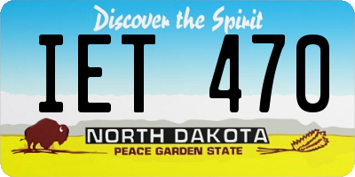 ND license plate IET470