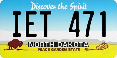 ND license plate IET471