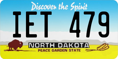 ND license plate IET479