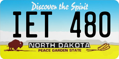 ND license plate IET480
